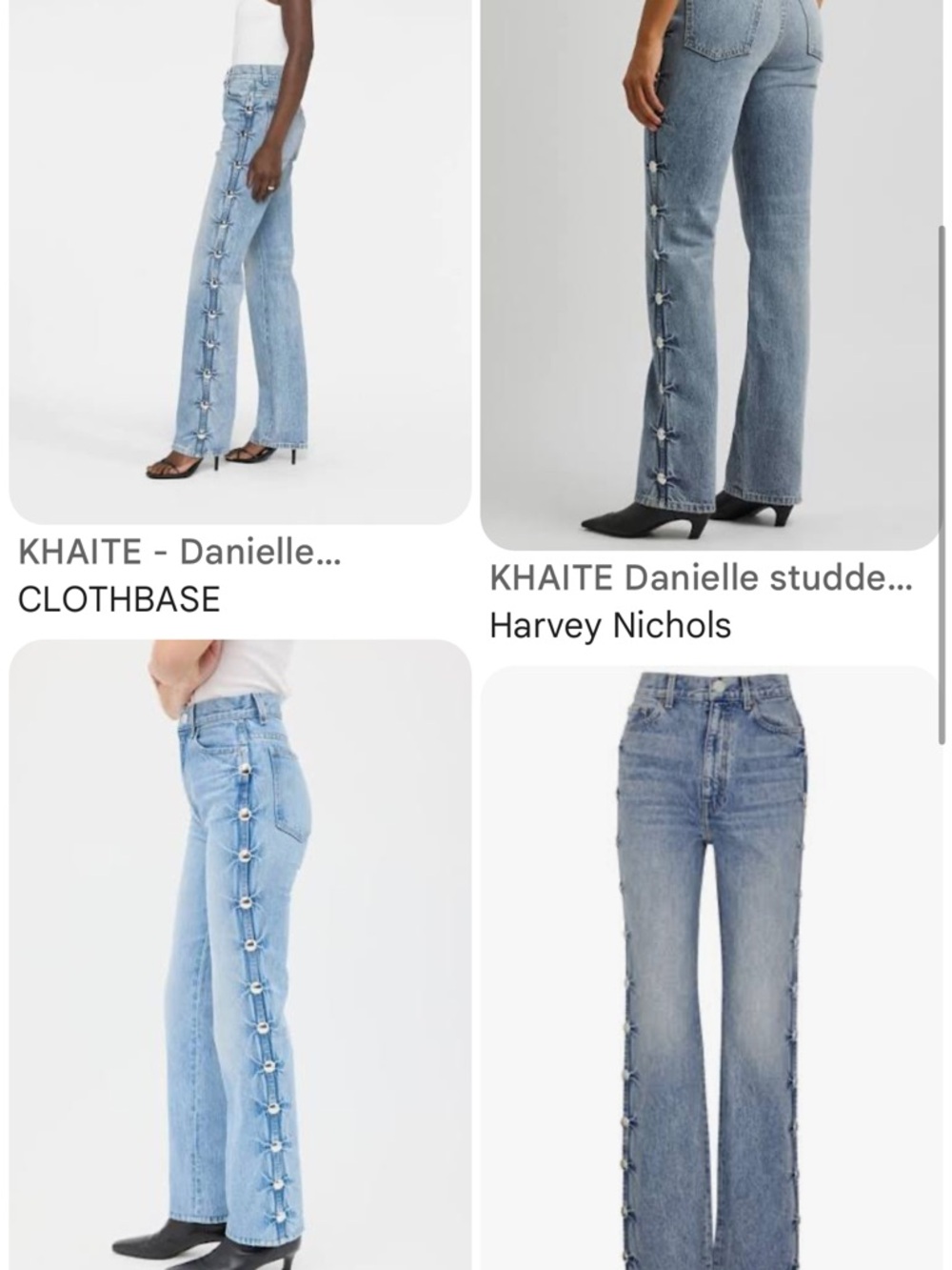 Khaite Danielle Women’s Straight-Leg Jeans with Side Ring Detail - Picture 5 of 17